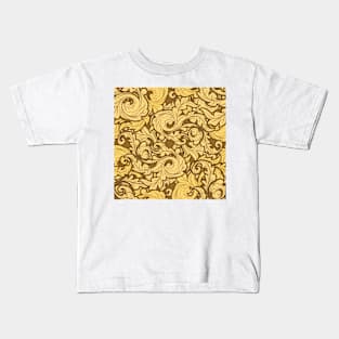 Golden Leaves Pattern Kids T-Shirt